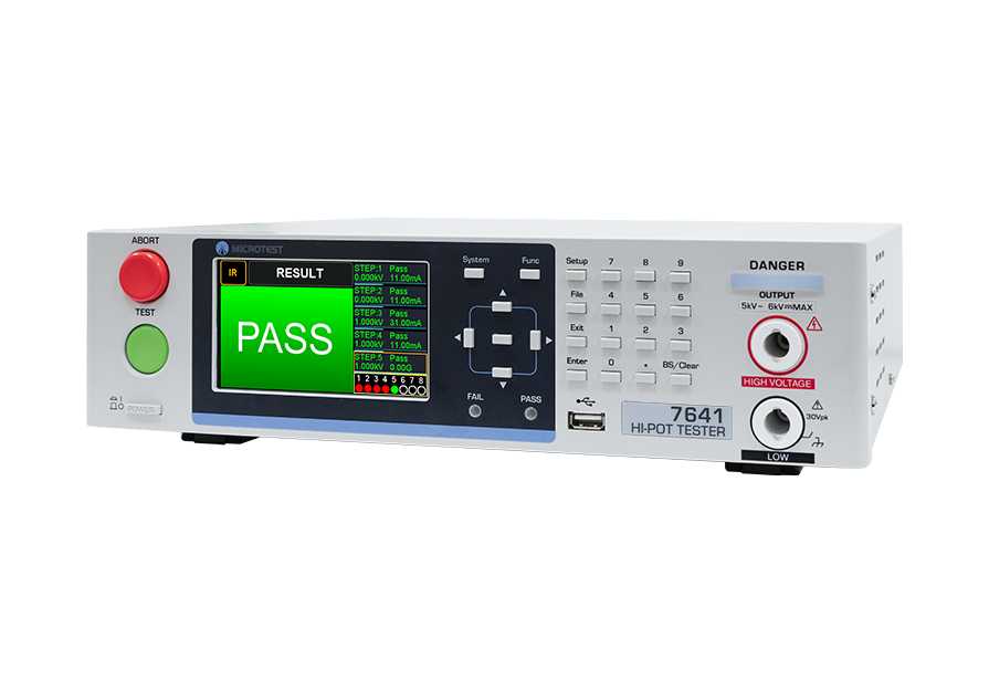 7641 hi pot tester microtest